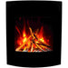 Amantii 24 x 28 Wall MountCorner Mount Electric Fireplace Driftwood Curved Glass