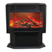 Amantii 26 Smart Freestanding Pedestal Electric Stove  FS26 with Oak Log Set and Orange Small Bead