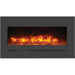 Amantii 26 Wall Mount with Steel Surround Clear Glass Orange Flame