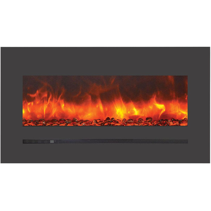 Amantii 26 Wall Mount with Steel Surround Sable Yellw Flame