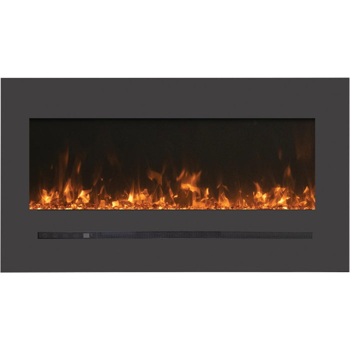 Amantii 26 Wall Mount with Steel Surround Sable Yellw Flame