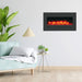 Amantii 34 Wall Mount with Steel Surround Living Room Crystal Glass Orange Flame