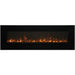 Amantii 72 Wall Mount with Black Glass Surround Sable Media Yellow Flame