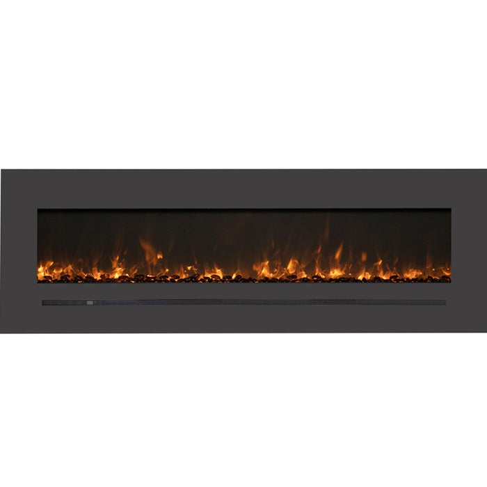 Amantii 88 Wall Mount with Steel Surround Yellow Flame Sable Media