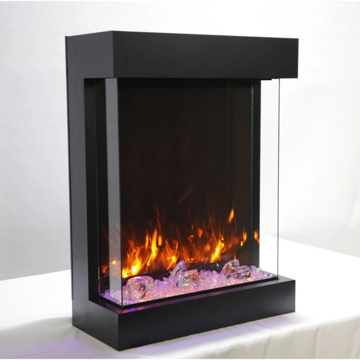 Amantii Cube 20 x 25 FreestandingWall Mount Electric Fireplace No Base Ice Media scaled