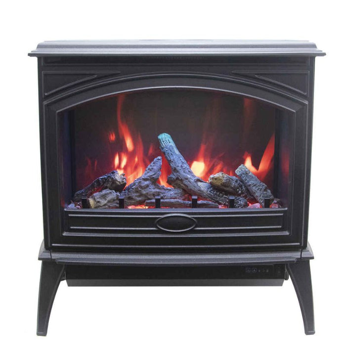 Amantii Lynnwood Freestanding Cast Iron Electric Stove with Oak Logs