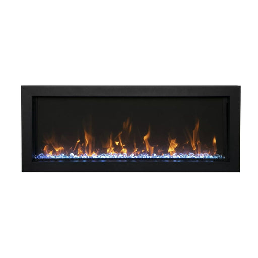 Amantii Panorama Slim 40 Built-In Linear Electric Fireplace 3D GLASS YELLOW FLAME MG_2084