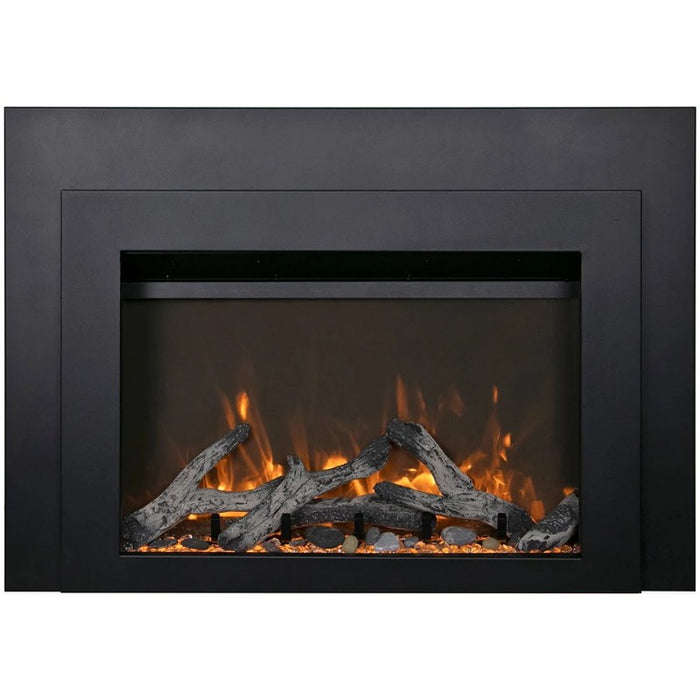 Amantii Sierra Flame 30 Smart Electric Fireplace Insert RUSTIC YELLOW Flame