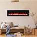 Amantii Symmetry Bespoke 50 Linear Electric Fireplace Birch Media Red Flame Living Room with Dog 1