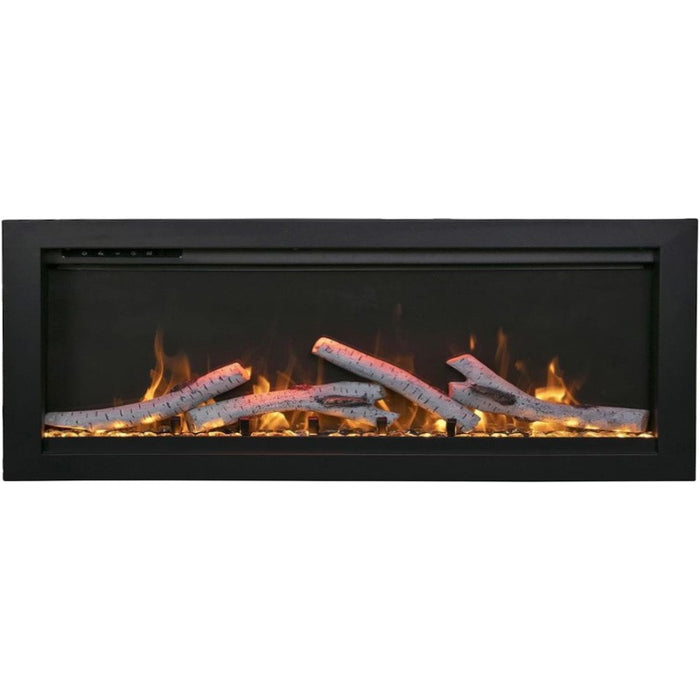 Amantii Symmetry Smart 50 Linear Electric Fireplace Birch Brown Mix Yellow Flame Front Scaled