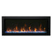 Amantii Symmetry Xtra Tall 34 Built-In Linear Electric Fireplace Ice Media