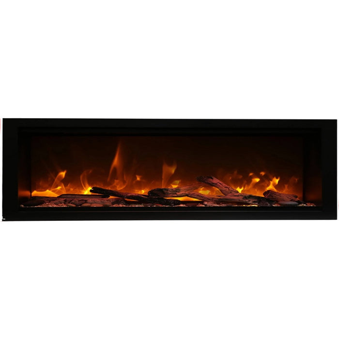 Amantii Symmetry Xtra Tall 60 Built-In Linear Electric Fireplace Oak