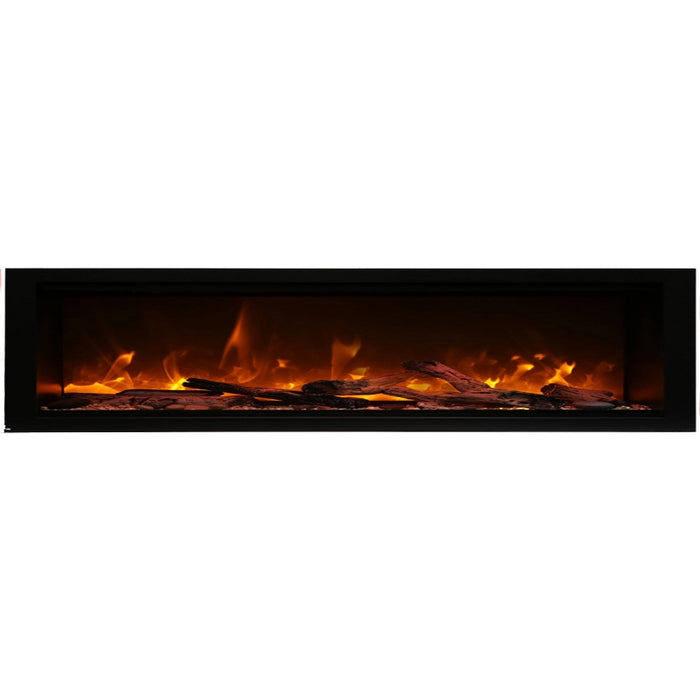 Amantii Symmetry Xtra Tall 74 Built-In Linear Electric Fireplace Oak