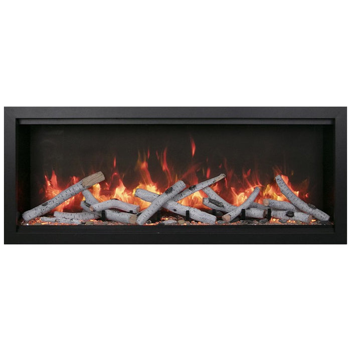 Amantii Symmetry Xtra Tall Bespoke 50 Built-In Linear Electric Fireplace Birch