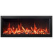 Amantii Symmetry Xtra Tall Bespoke 50 Built-In Linear Electric Fireplace Oak