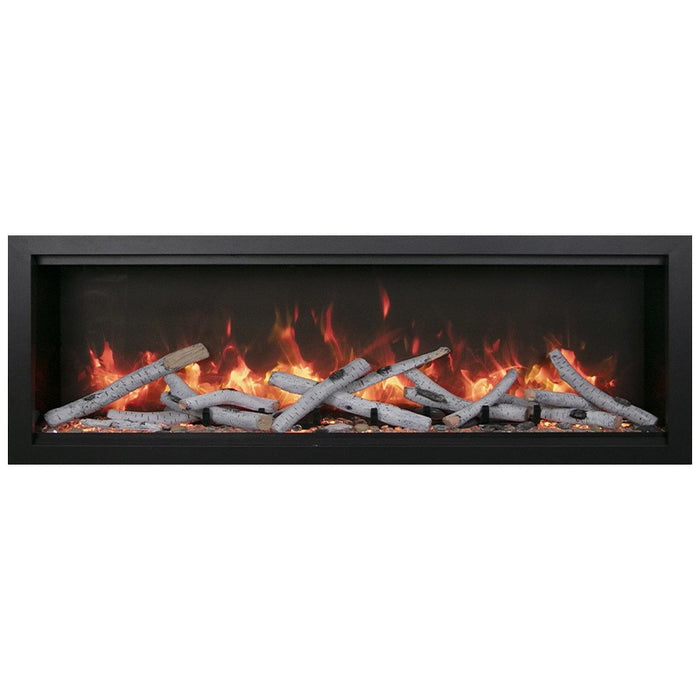 Amantii Symmetry Xtra Tall Bespoke 60 Built-In Linear Electric Fireplace Birch