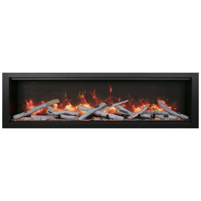 Amantii Symmetry Xtra Tall Bespoke 74 Built-In Linear Electric Fireplace Birch