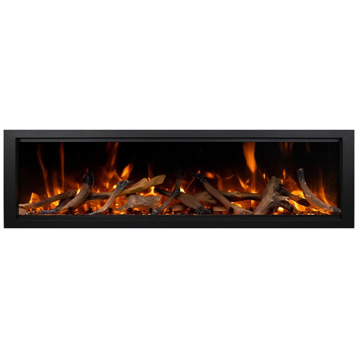 Amantii Symmetry Xtra Tall Bespoke 74 Built-In Linear Electric Fireplace Driftwood