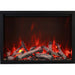 Amantii Traditional Bespoke Smart 33 Built-InInsert Electric Fireplace Rustic with pebbles no trim