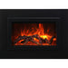 Amantii Traditional Smart 26 Built-InInsert Electric Fireplace Oak Log Set with Ember  Glass Media 4 Sided Trim scaled