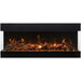 Amantii Tru View Bespoke 45 3-Sided Linear Electric Fireplace Oak Media Brown Mix