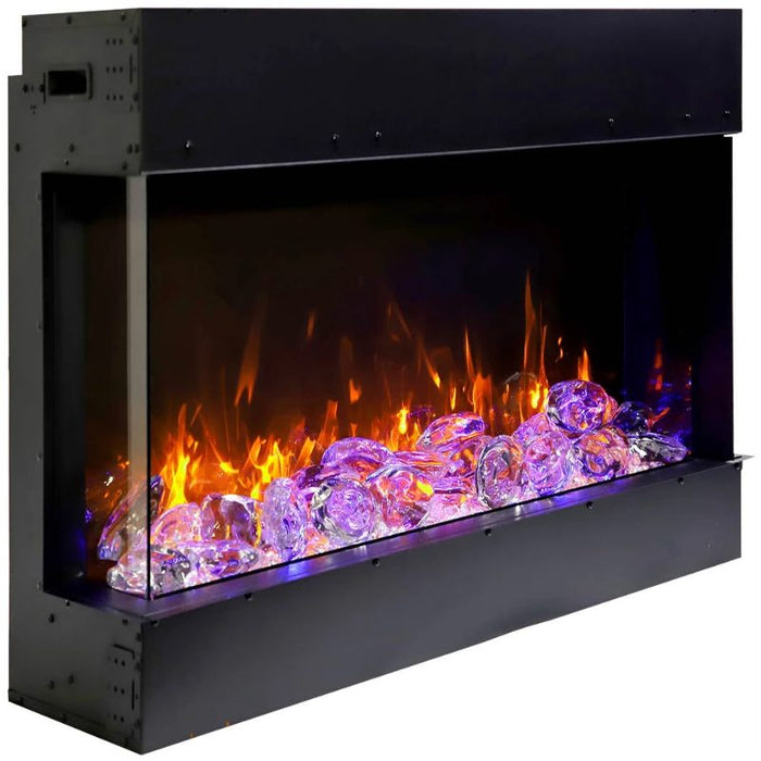 Amantii Tru View Slim 30 3-Sided Linear Electric Fireplace Diamond Side View