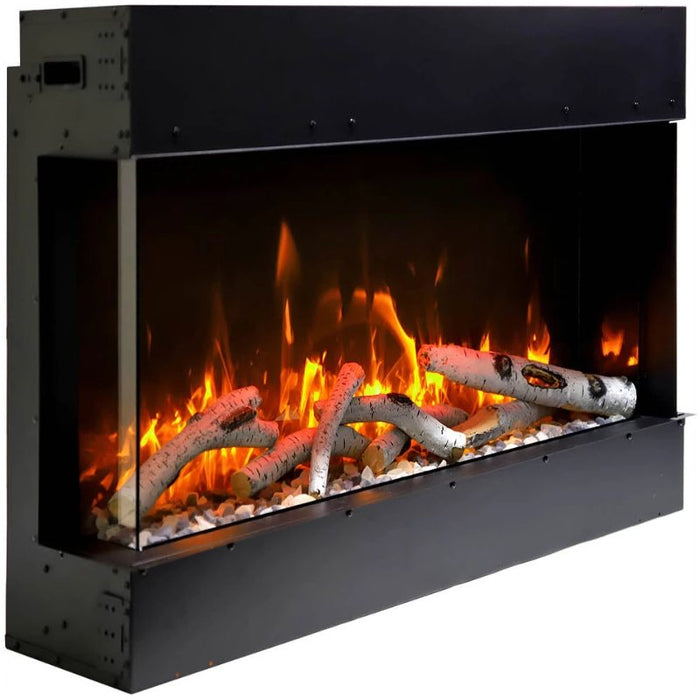 Amantii Tru View Slim 30 3-Sided Linear Electric Fireplace birch Side View