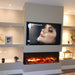 Amantii Tru View Slim 60 3-Sided Linear Electric Fireplace Livign Room Oak Orange Flame 