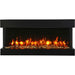 Amantii Tru View Slim 72 3-Sided Linear Electric Fireplace brown mix yellow flame