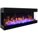 Amantii Tru View XL 40 3 Sided Linear Electric Fireplace Ice or FIre glass Media