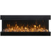 Amantii Tru View XL 50 3 Sided Linear Electric Fireplace GLASS CHUNKS YELLOW