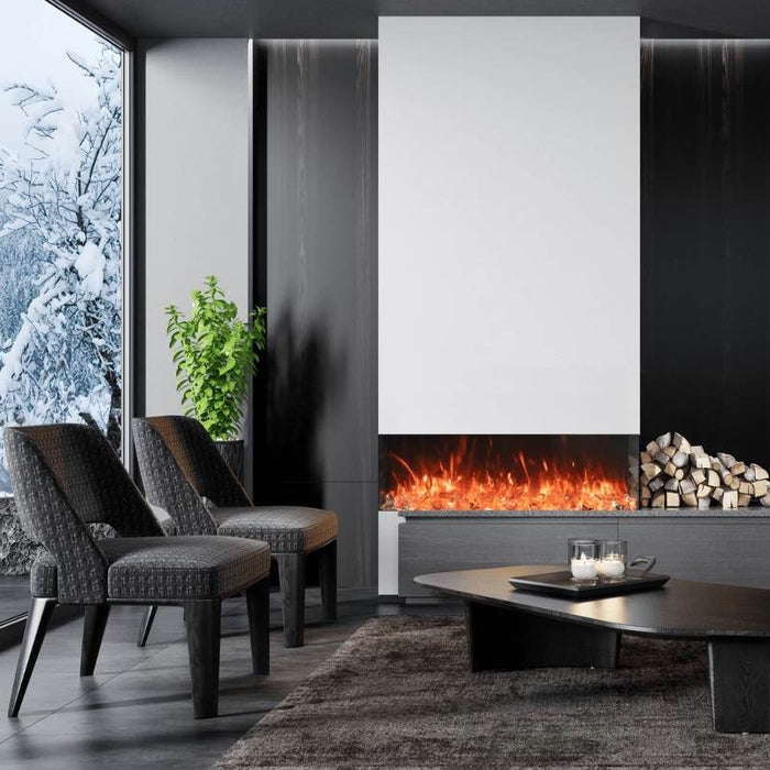 Amantii Tru View XL 60 3 Sided Linear Electric Fireplace Meeting Room