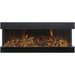 Amantii Tru View XL Extra Tall 72 3 Sided Linear Electric Fireplace Driftwood Media Yellow Flame Scaled