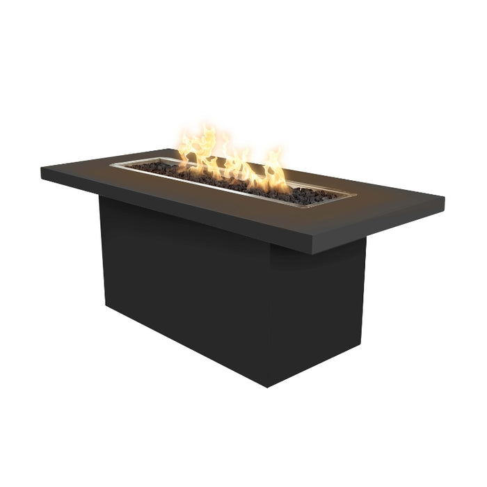 Breckenridge Linear Fire Pit Table  Powder Coated Metal Black