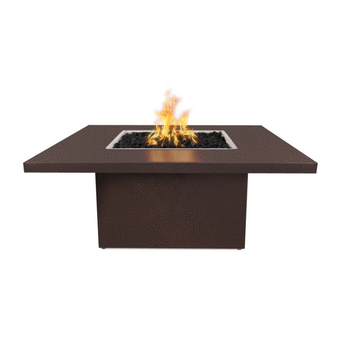 Breckenridge Square Fire Pit Table  Powder Coated Metal Copper Vein