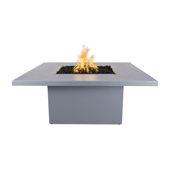 Breckenridge Square Fire Pit Table  Powder Coated Metal Gray