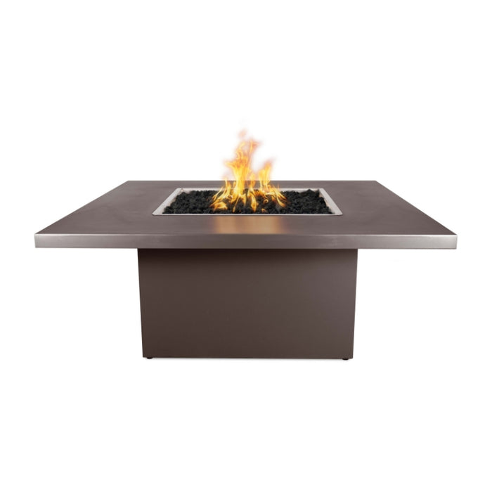 Breckenridge Square Fire Pit Table  Powder Coated Metal Java