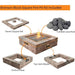 Bronson Block Square Gas Fire Pit Kit Included V2