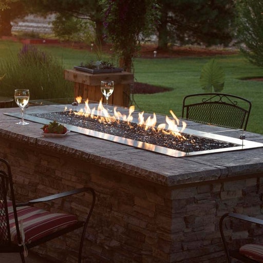 Carol Rose 48" Premium Outdoor Stainless Steel Linear Fire Pit