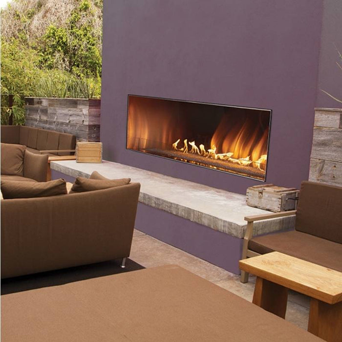 Carol Rose 48" Vent Free Outdoor Stainless Steel Linear Fireplace