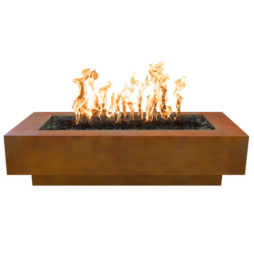 Cedar Park Fire Pit - Corten Steel  108" with Lava Rock