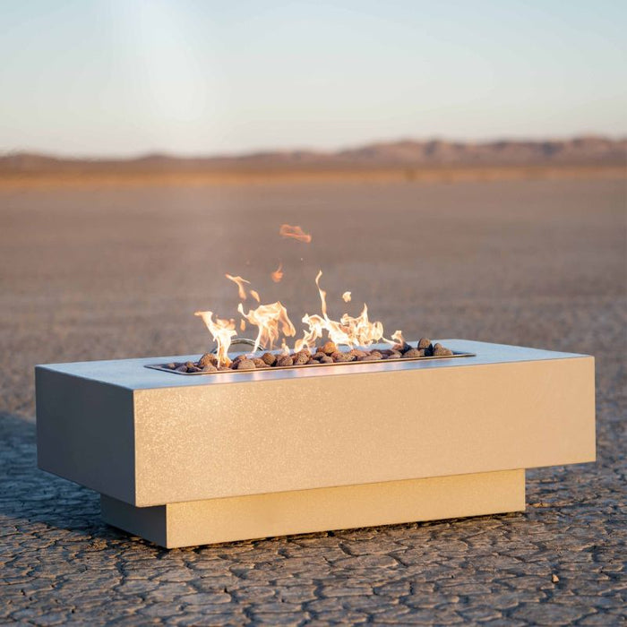 Cedar Park Fire Pit - Powder Coated Metal with Polished Lava Rock V2