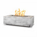 Cedar Park Fire Pit - Wood Grain Concrete Ivory with Lava Rock