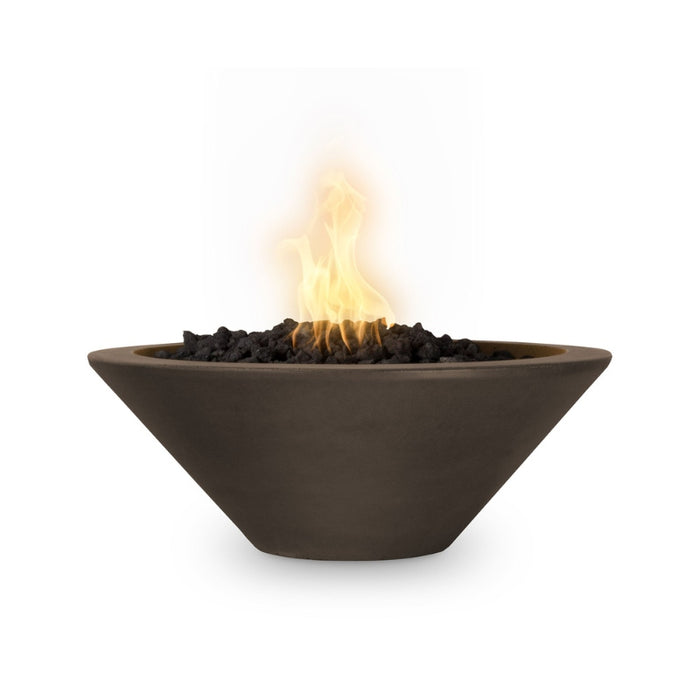 Charleston Fire Bowl - GFRC Concrete 24" Chocolate with Lava Rock