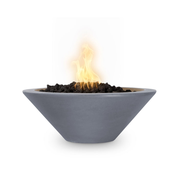 Charleston Fire Bowl - GFRC Concrete 24" Gray with Lava Rock