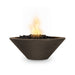 Charleston Fire Bowl - GFRC Concrete 31" Chocolate with Lava Rock