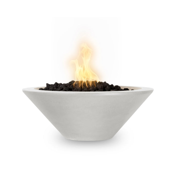 Charleston Fire Bowl - GFRC Concrete 31" Limestone with Lava Rock