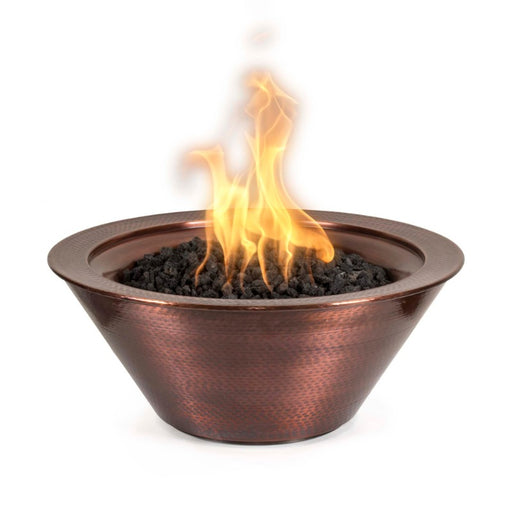 Charleston Fire Bowl - Hammered Copper 30" with Lava Rock