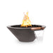 Charleston Fire & Water Bowl - GFRC Concrete Chestnut  with Lava Rock