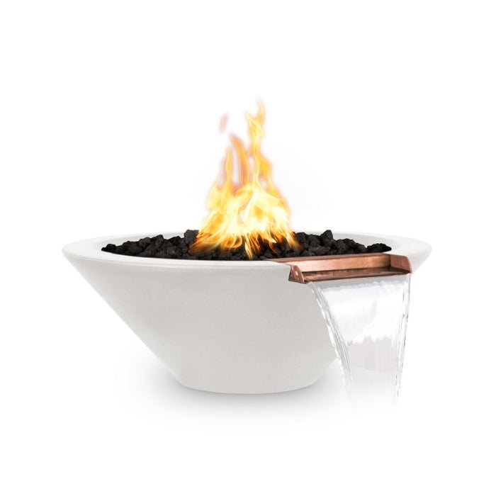 Charleston Fire & Water Bowl - GFRC Concrete Limestone with Lava Rock